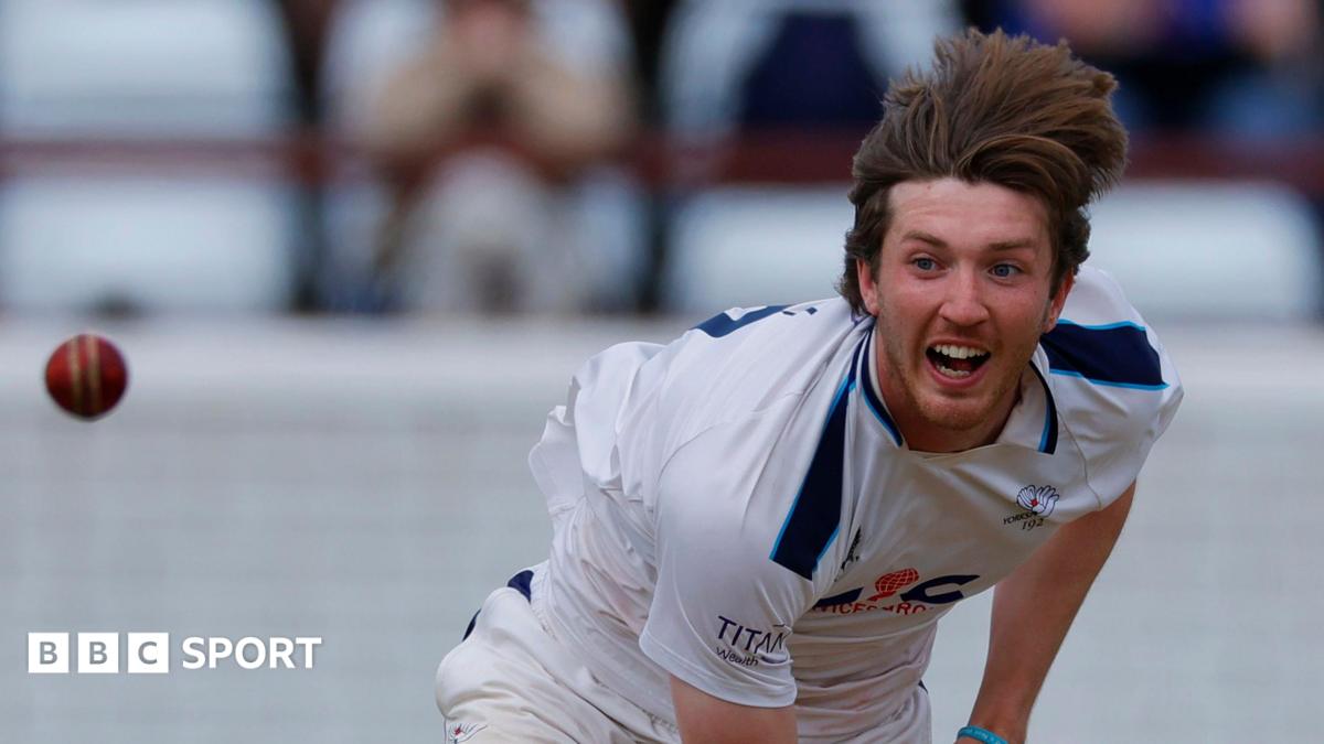 Yorkshire's George Hill bowls a delivery