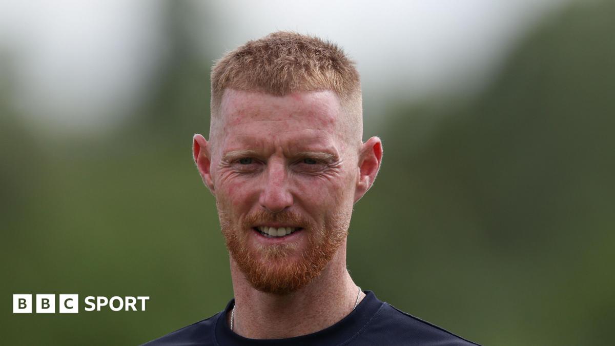 Ben Stokes wearing a navy blue Durham T-shirt