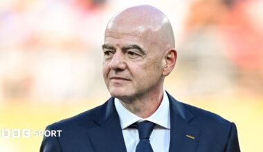 Fifa president Gianni Infantino looks on after the 2026 World Cup final