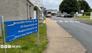 An exterior shot of the Emergency Department at Guernsey's Princess Elizabeth Hospital.