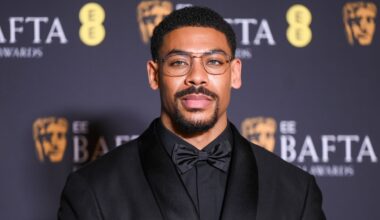Aaron Pierre at the BAFTA red carpet