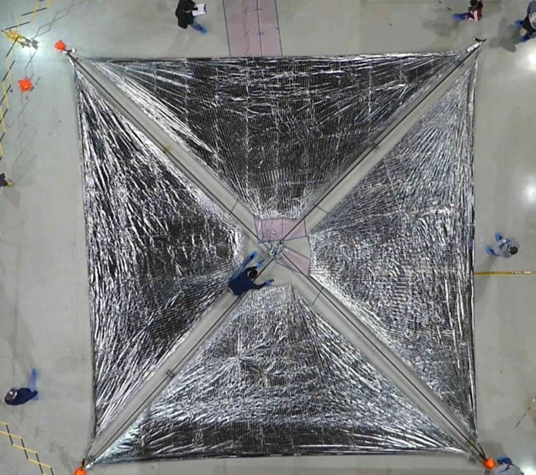 An Unfurled Solar Sail