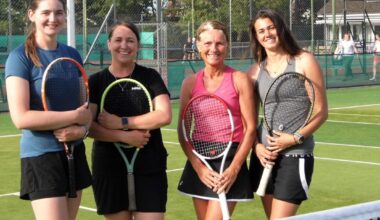 Burnham-On-Sea Tennis Club ladies celebrate title wins and promotions in strong summer season