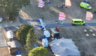Man, 41, dies and six injured after sign falls at Christian festival in Sussex