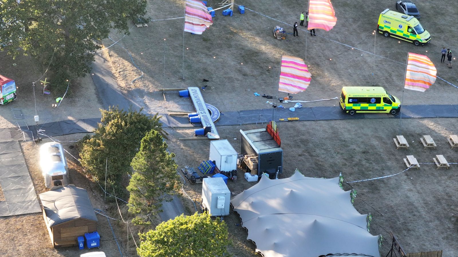 Man, 41, dies and six injured after sign falls at Christian festival in Sussex