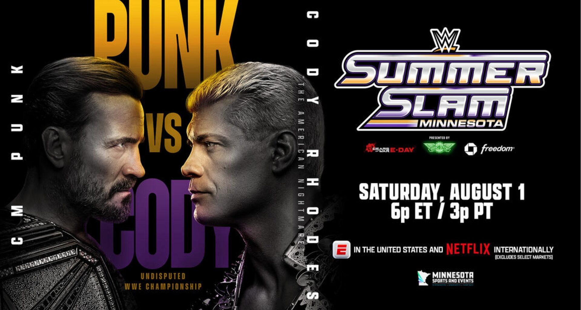 CM Punk vs Cody Rhodes WWE SummerSlam 2026 Night 1