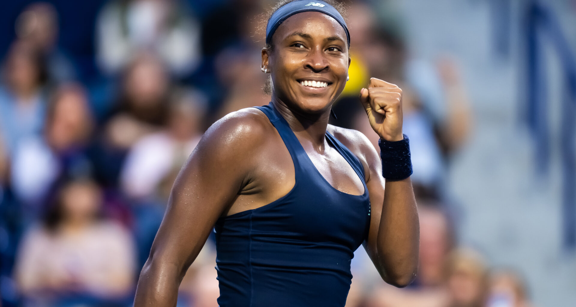 Gauff withstands late push to earn fourth consecutive win over Sakkari