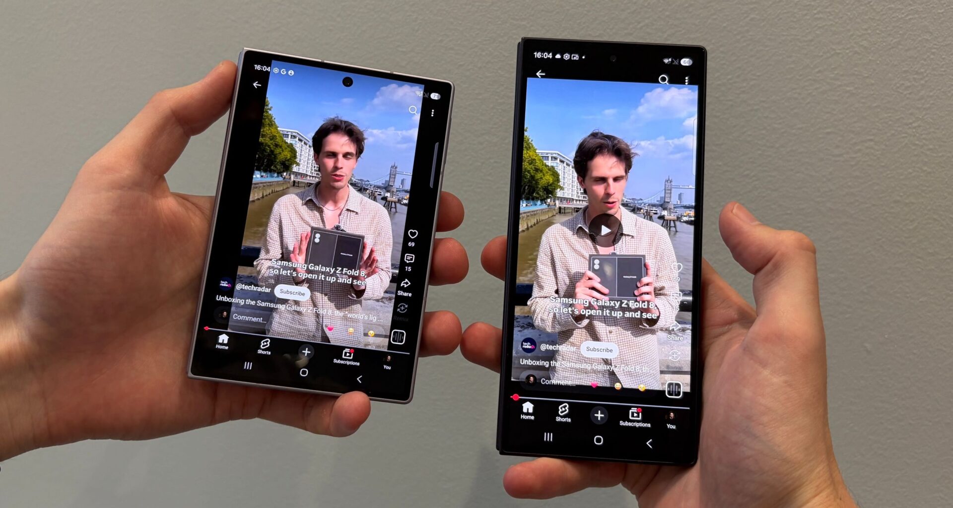 Samsung claims the Galaxy Z Fold 8's wider shape is ‘the new standard for viewing content’ — but is it really better than the Z Fold 8 Ultra? I tested Netflix, YouTube, and Instagram on both phones to find out