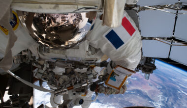 ESA astronaut Sophie Adenot during EVA-97