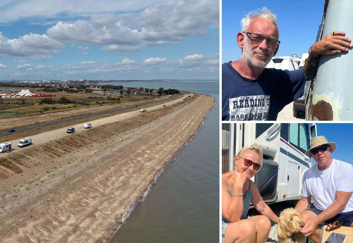 Campervanners call on Swale council to do more to make £15 a night parking charge at Shingle Bank on Sheppey worth it