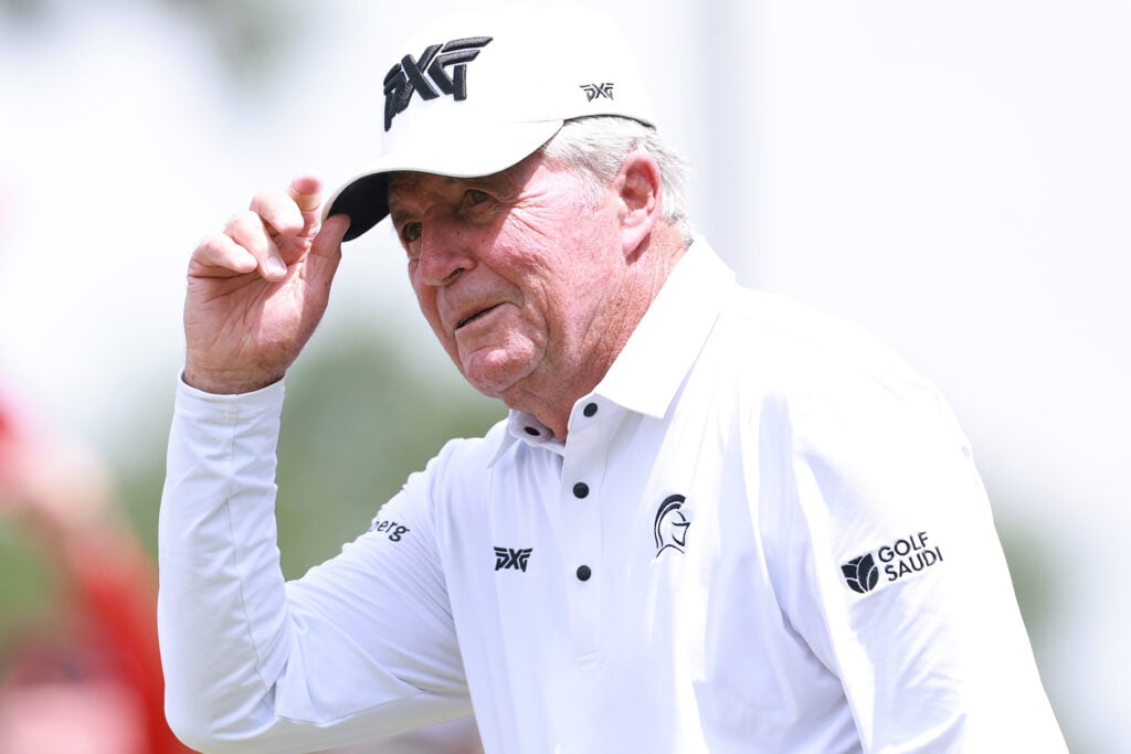 Gary Player in action during the Insperity Invitational 2026