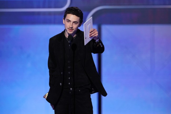Timothée Chalamet wins the Golden Globe Award for Best Actor in a Musical or Comedy Award for 