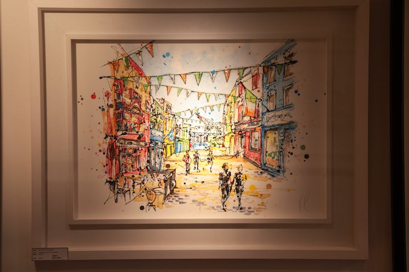 Artist Kathryn Callaghan ahead of the official launch of her Ireland Collection at Yard Gallery in Holywood. PICTURE: BRIAN LINCOLN