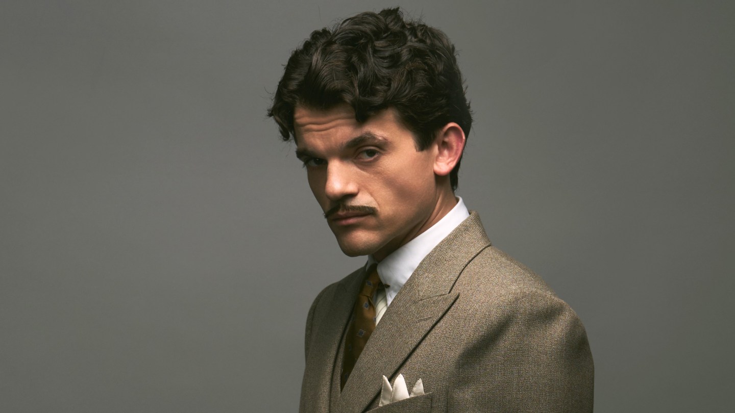 Edward Bluemel as Agatha Christie's Hercule Poirot in BBC, BritBox Pic