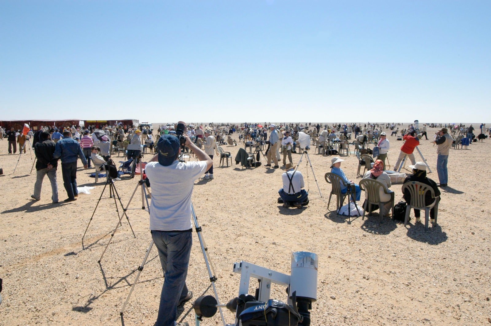 Wait for it: Paolo Volpini in the Sahara desert, Libya 2006