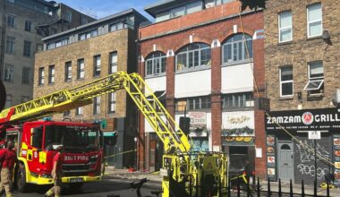 Flats evacuated as fire breaks out at shop in east London - London Evening Standard