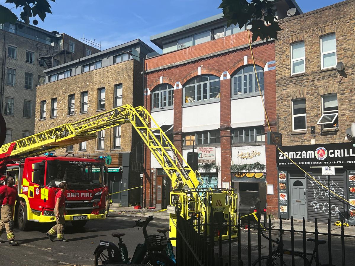 Flats evacuated as fire breaks out at shop in east London - London Evening Standard