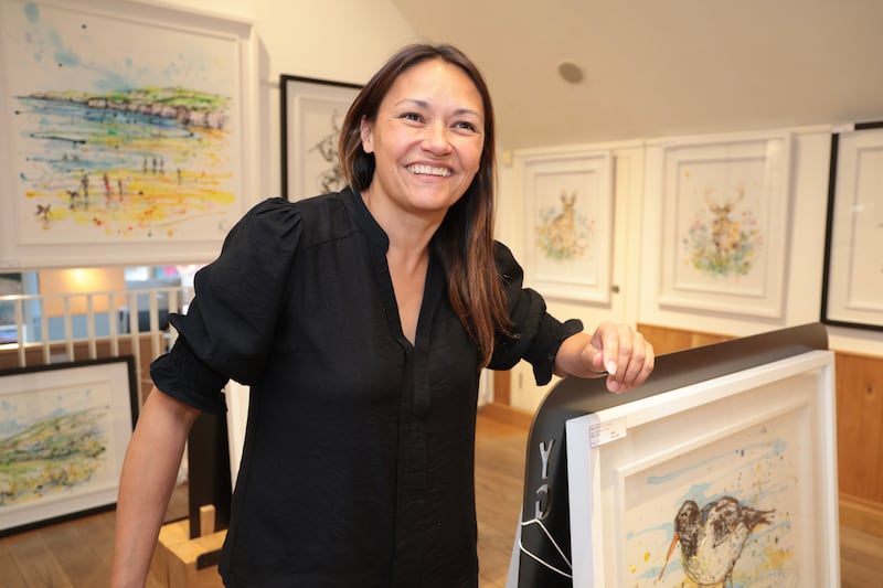 Artist Kathryn Callaghan ahead of the official launch of her Ireland Collection at Yard Gallery in Holywood. PICTURE: BRIAN LINCOLN