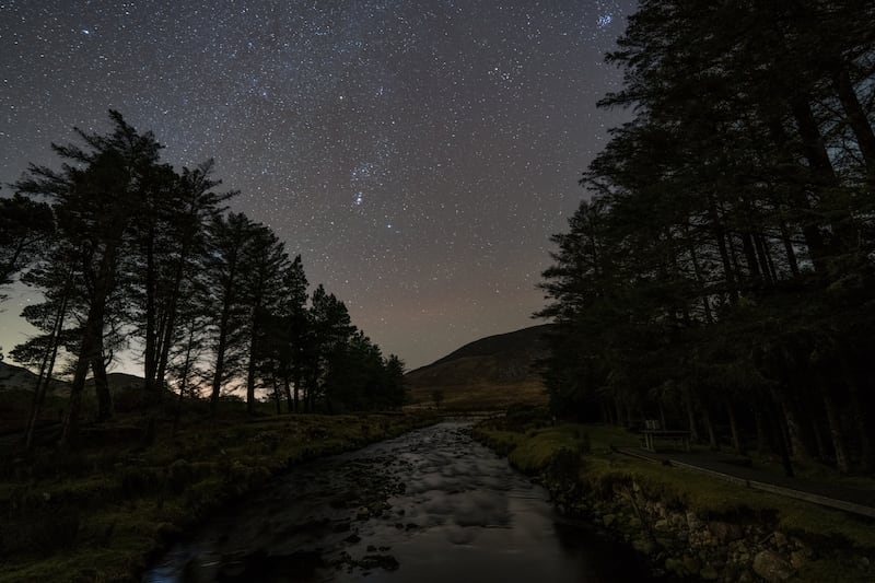 Stars above the river at Letterkeen, Mayo Dark Sky Park. Photograph: Josh Matthews