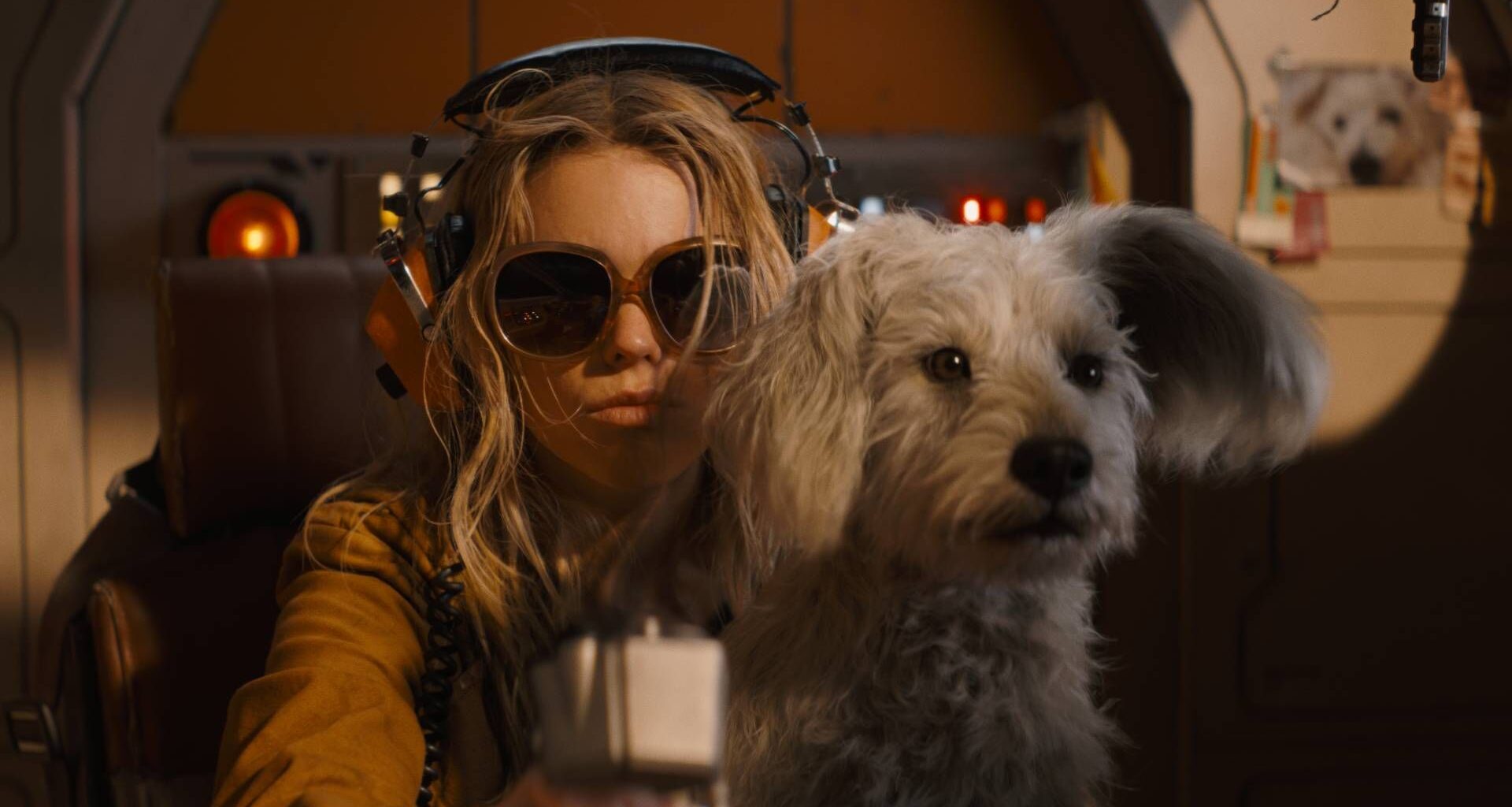 Milly Alcock as Kara Zor-El with Krypto in Supergirl