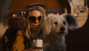 Milly Alcock as Kara Zor-El with Krypto in Supergirl