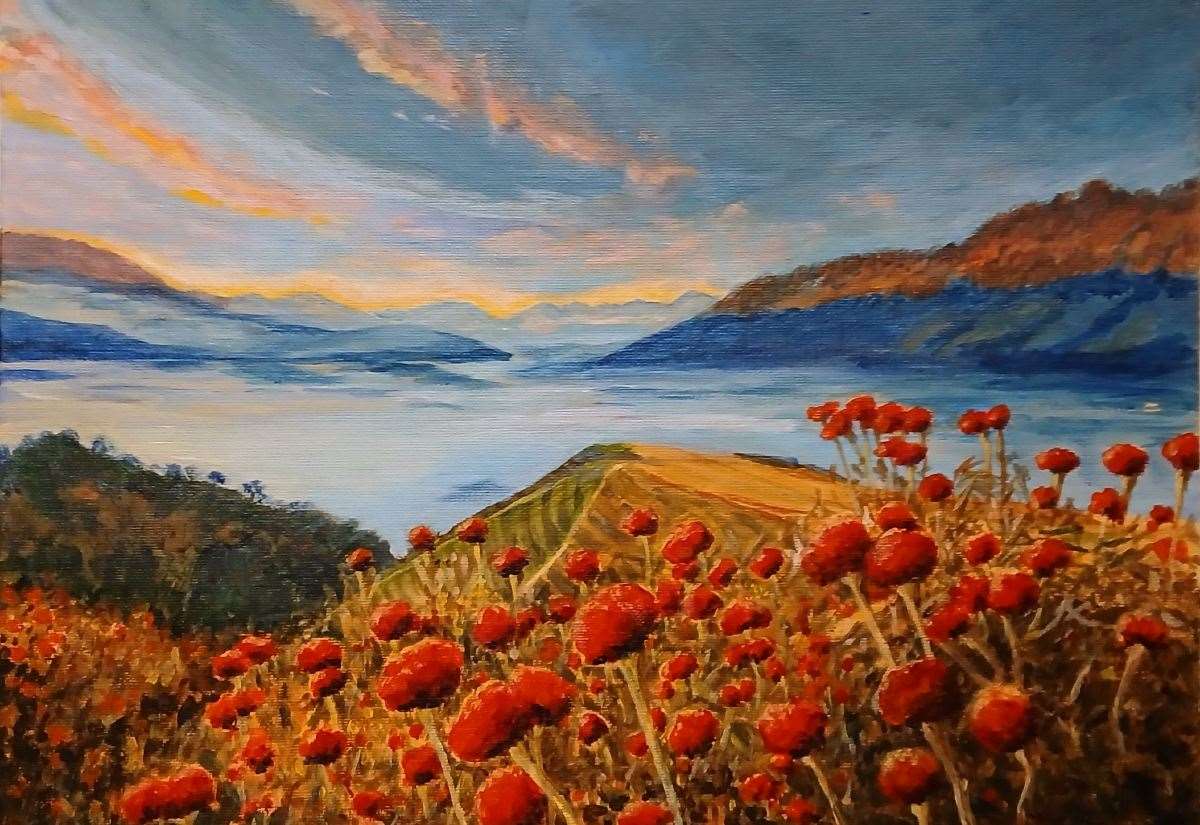 Pieces of work by Bishop’s Stortford Art Society member Frances Walters