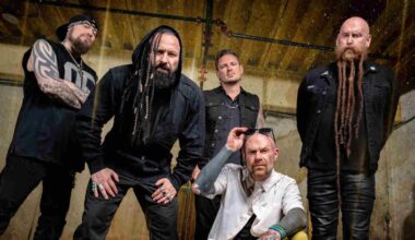 Five Finger Death Punch posing for a photograph in 2026
