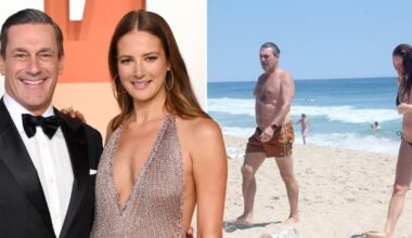 Jon Hamm, 55, expecting first child with wife Anna Osceola, 38, as she debuts baby bump