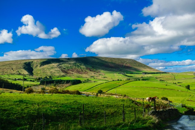 Scenic view on Pendle Hill on summer. Forest Of Bowland , Lancashire, England UK; Shutterstock ID 557835190; purchase_order: -; job: -; client: -; other: -