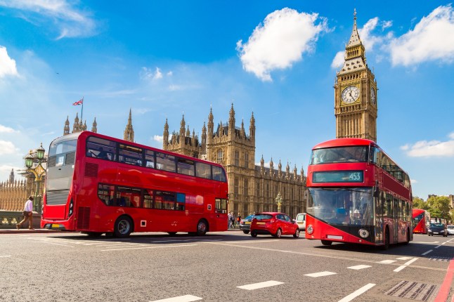 Big Ben, Westminster Bridge and red double decker bus in London, England, United Kingdom; Shutterstock ID 583939735; purchase_order: -; job: -; client: -; other: -