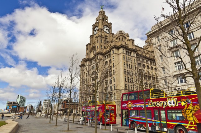 LIVERPOOL, UK - MAY 3, 2015: Cityscape at the Pier Head the city centre of Liverpool, England part of the Liverpool Maritime Mercantile City UNESCO World Heritage Site; Shutterstock ID 276421502; purchase_order: -; job: -; client: -; other:
