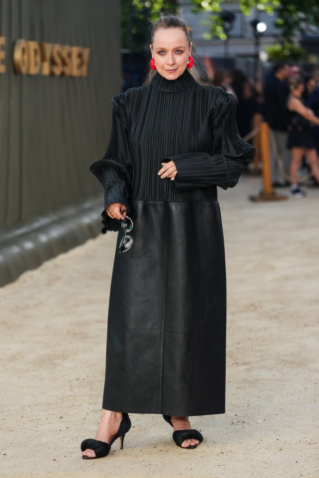 Samantha Morton poses for photographers upon arrival at the premiere of the film 'The Odyssey' on Monday, July 6, 2026, in London. (Photo by Scott A Garfitt/Invision/AP)