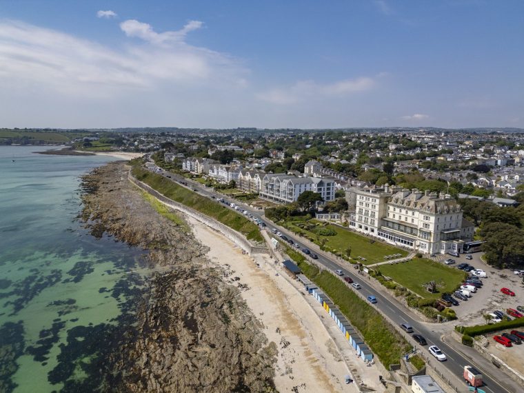 The eclipse can be viewed from the lawns at The Falmouth Hotel, which look out over the sea (Photo: 3deep)