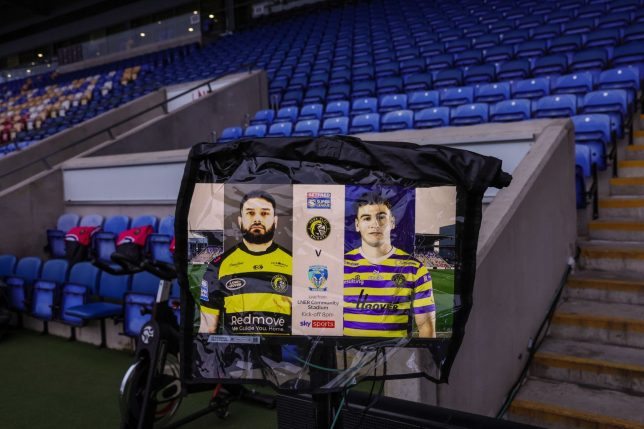 Pitch side Sky Sports TV shows the feature game York Knights vs Warrington Wolves during the Betfred Super League Round 4 match at LNER Community Stadium in York, United Kingdom, on March 6, 2026. (Photo by Mark Cosgrove/News Images/NurPhoto via Getty Images)
