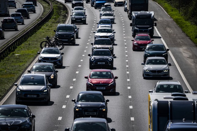 File photo dated 06/04/26 of heavy traffic on a motorway. Drivers are being told to expect a 