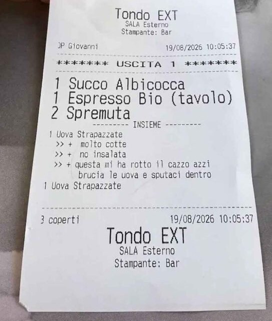 Italian restaurant in Riccione under fire after an incident involving 17 year old waiter and owner joking about the incident with another customer
