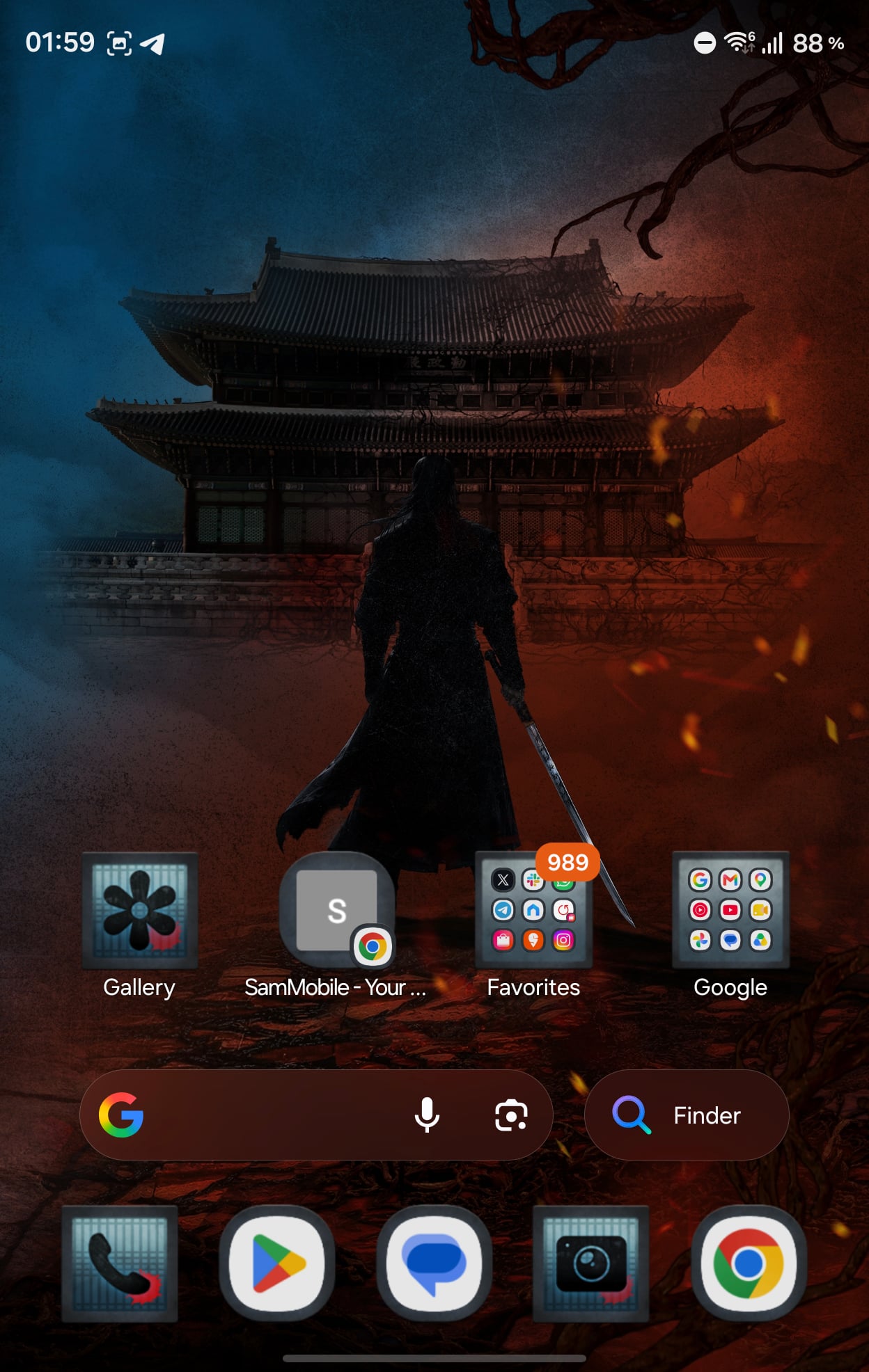 Samsung Galaxy Z Fold 8 With Wallpaper, Theme, And Icons Inspired By Netflix's The East Palace