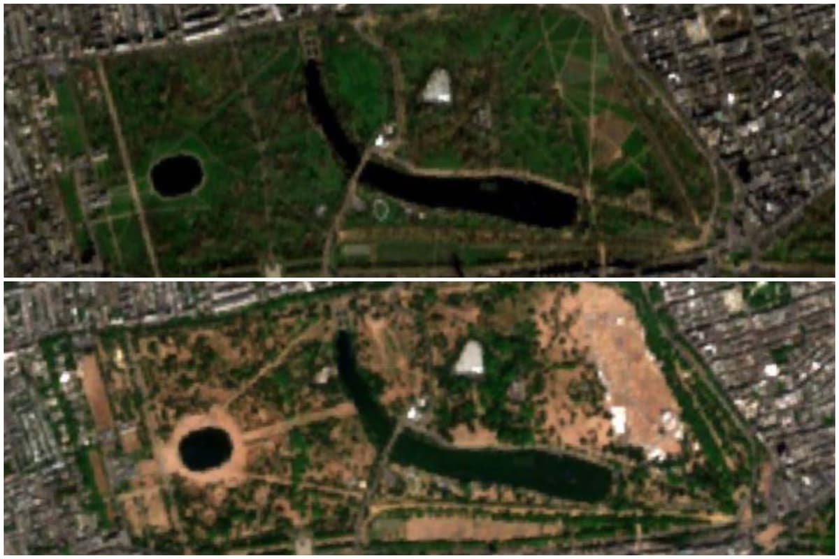 Scorched London: Images from space reveal how heatwaves have frazzled the capital - London Evening Standard