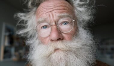 Smart Elderly Senior Man Close Up