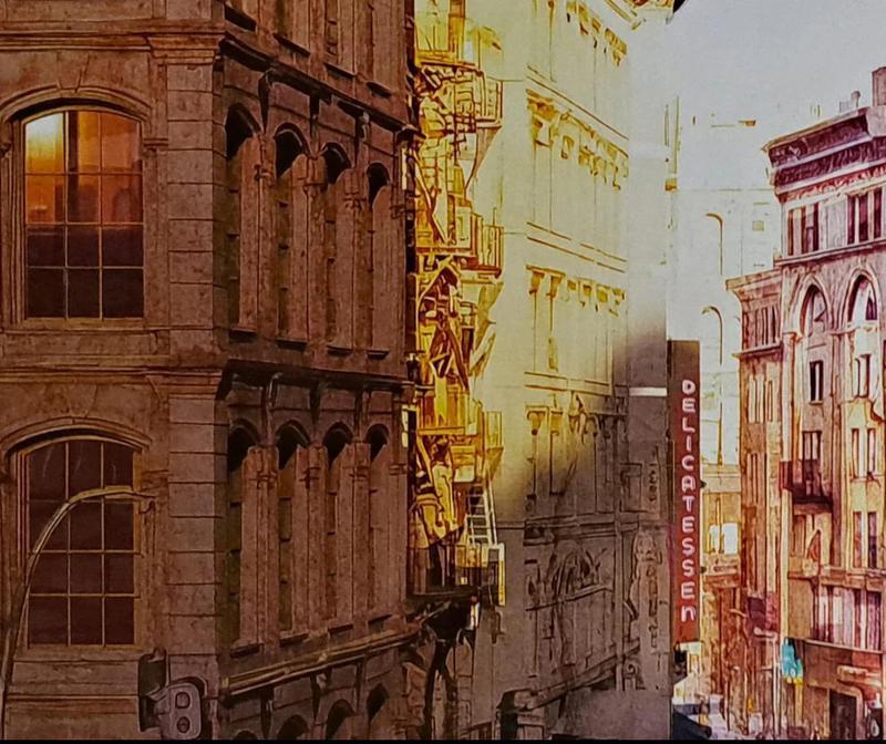 Spider-Man Brand New Day, Big City Little Spider, AI concept art, fire escape, building.