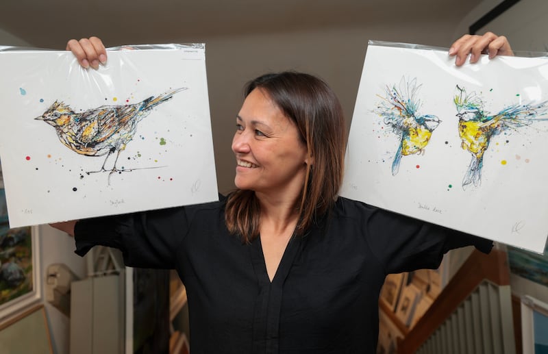 Artist Kathryn Callaghan ahead of the official launch of her Ireland Collection at Yard Gallery in Holywood. PICTURE: BRIAN LINCOLN