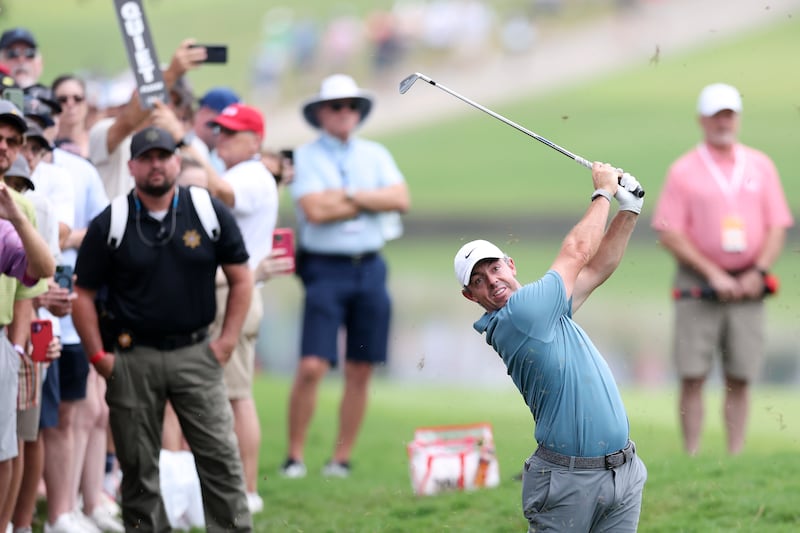 Rory McIlroy in action during the first round of the Tour Championship. Photograph: Kevin C Cox/Getty Images