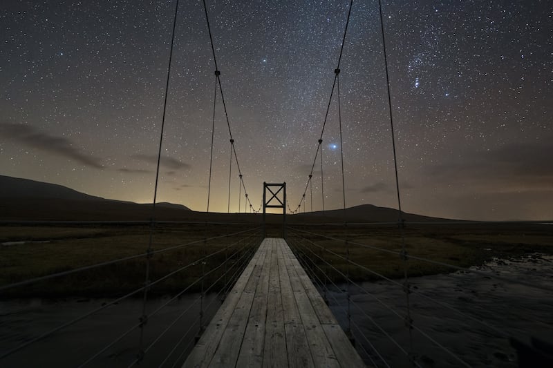 Tarsaghaun Bridge in Mayo Dark Sky Park. Photograph: Josh Matthews