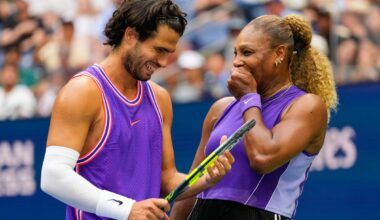 Top tennis stars team up for the U.S. Open mixed doubles tournament, in photos