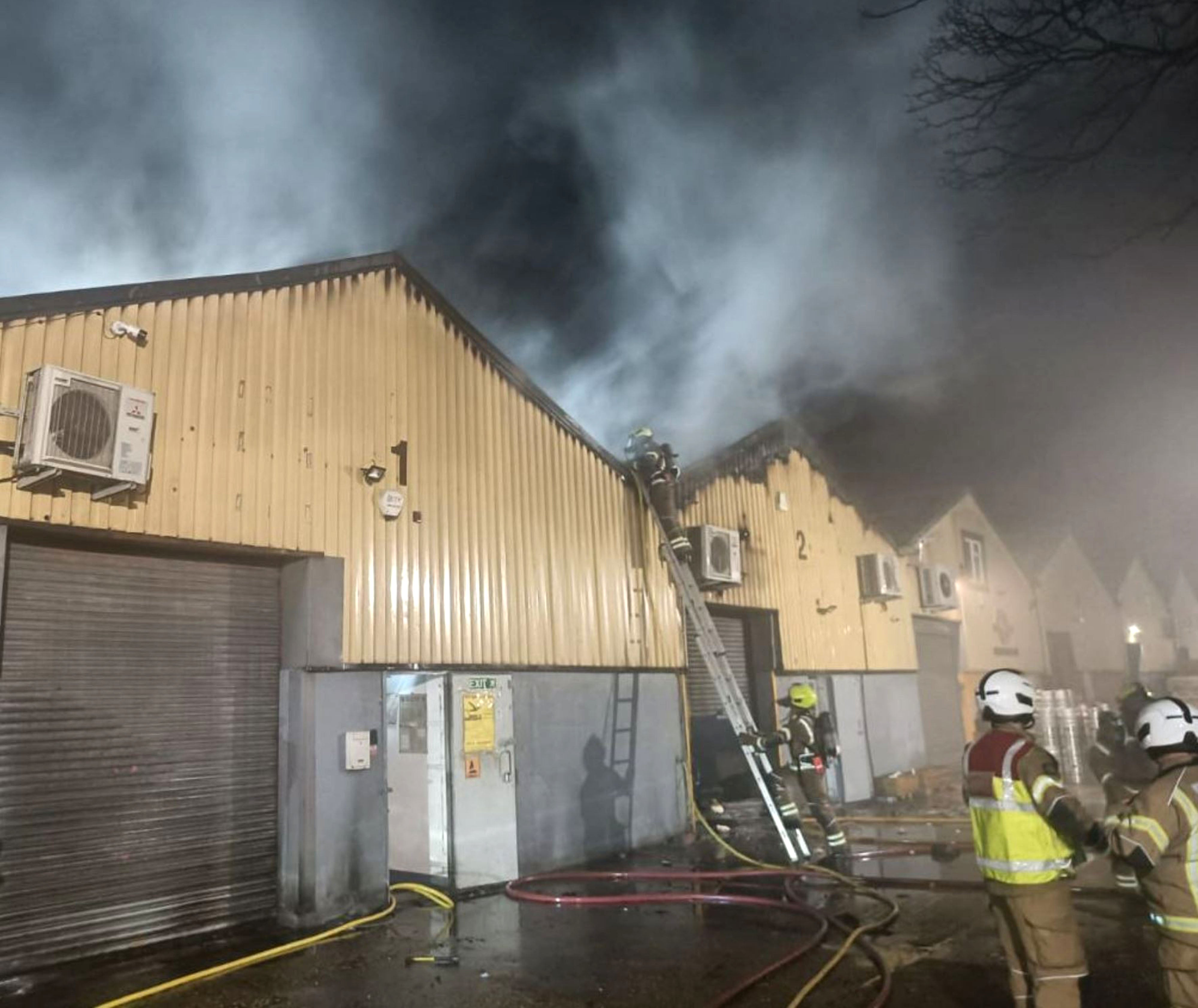 2024: Firefighters tackle a blaze following a Kremlin-orchestrated attack on a warehouse in Leyton, London