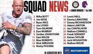 Squad news: London Broncos (H)