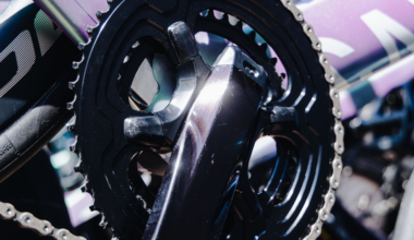 Close up of a new Dura-Ace groupset