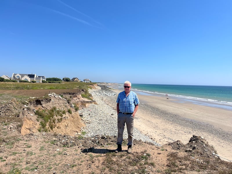 John Byrne on the edge of his farmland at Ballygrangans, Kilmore, Co Wexford. Photograph: Steven Carroll