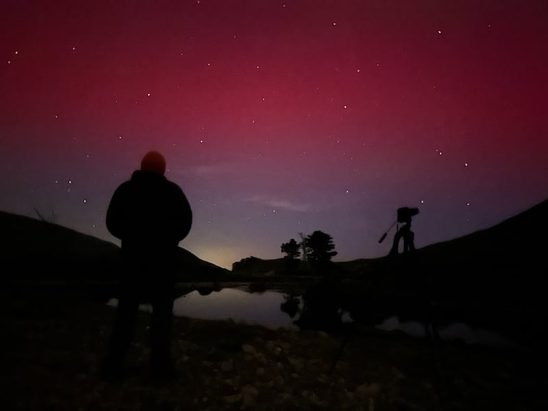 The aurora borealis (Northern Lights) seen during a dark sky park walk