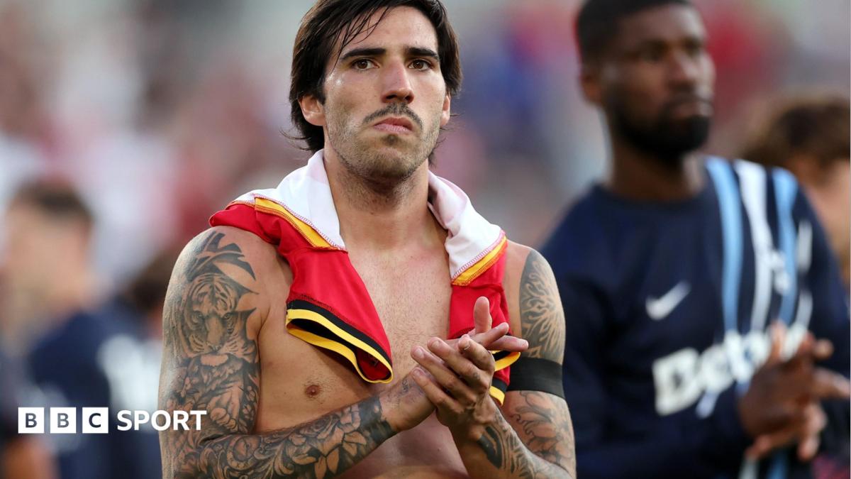 Sandro Tonali looking sad